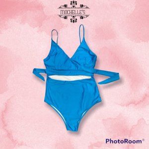 Blue One Piece Swim Suit